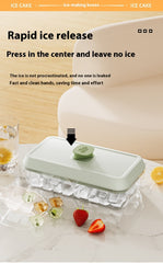32-Grid Silicone Ice Cube Tray with Lid & Scoop – Easy-Release Ice Maker Storage Box for Whiskey, Cocktails, and DIY Summer Drinks