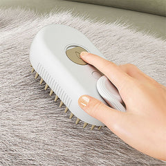 3-in-1 Electric Pet Steam Brush – Grooming Comb with Spray Function for Cats & Dogs, Hair Removal & Massage Tool (Light Purple)