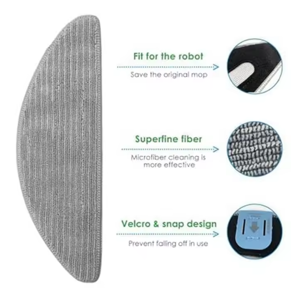 B02C Mop Cloth Pads for iRobot Roomba Combo I5/I5+, J5/J5+ – Vacuum Cleaner Accessories
