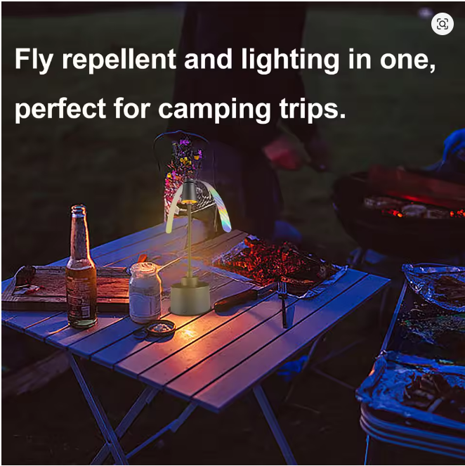Portable Mosquito & Fly Repellent Fan – Ideal for Street Vending, Camping, and Picnics