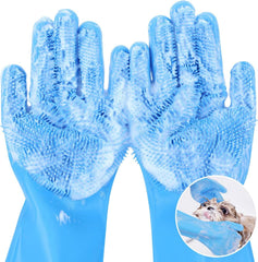 Pecute Silicone Dog Washing & Grooming Gloves – Heat-Resistant, Multifunctional Bath & Massage Gloves for Dogs and Cats