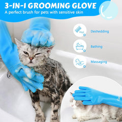 Pecute Silicone Dog Washing & Grooming Gloves – Heat-Resistant, Multifunctional Bath & Massage Gloves for Dogs and Cats