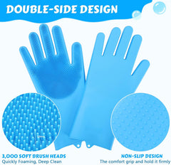 Pecute Silicone Dog Washing & Grooming Gloves – Heat-Resistant, Multifunctional Bath & Massage Gloves for Dogs and Cats