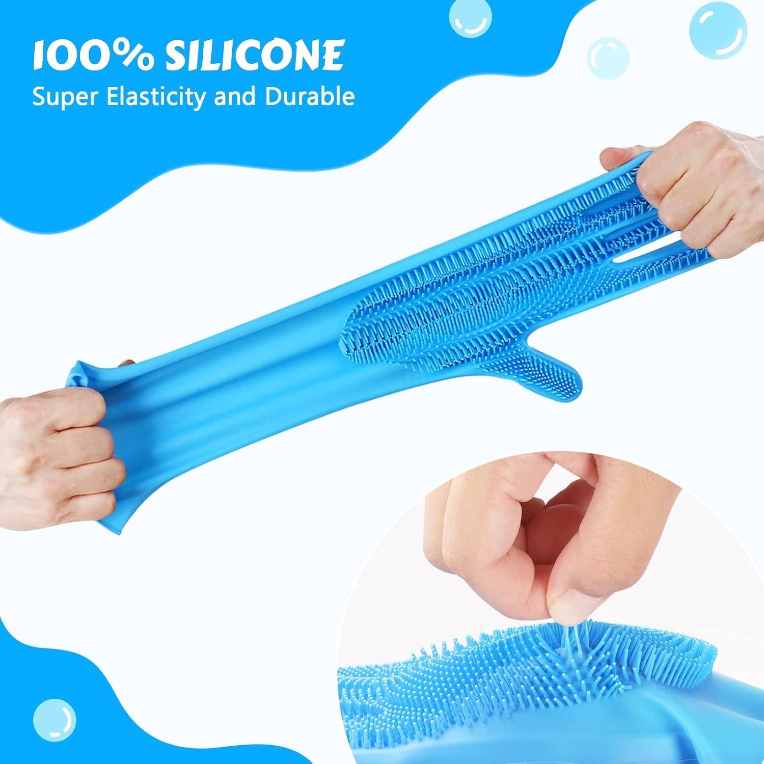 Pecute Silicone Dog Washing & Grooming Gloves – Heat-Resistant, Multifunctional Bath & Massage Gloves for Dogs and Cats