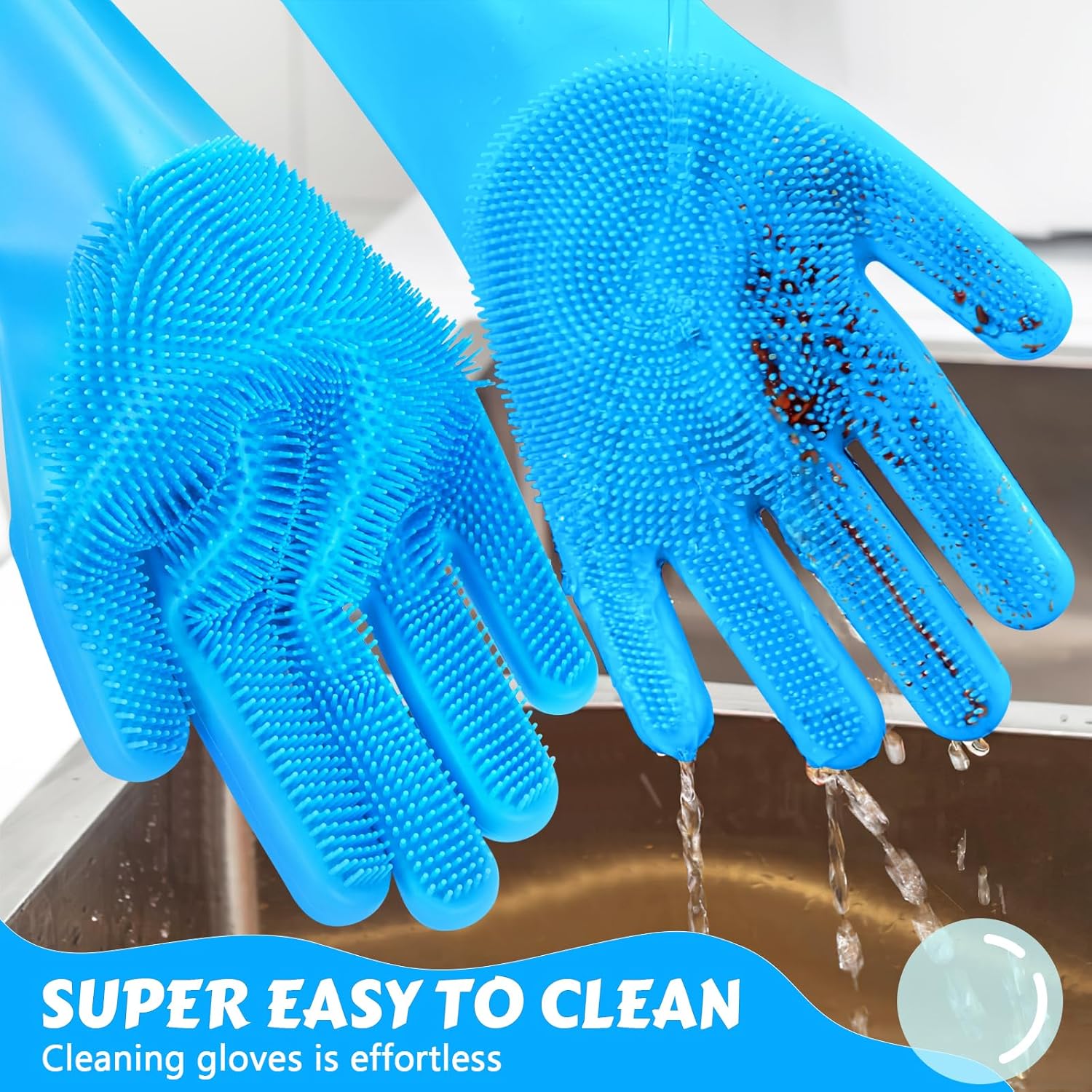 Pecute Silicone Dog Washing & Grooming Gloves – Heat-Resistant, Multifunctional Bath & Massage Gloves for Dogs and Cats