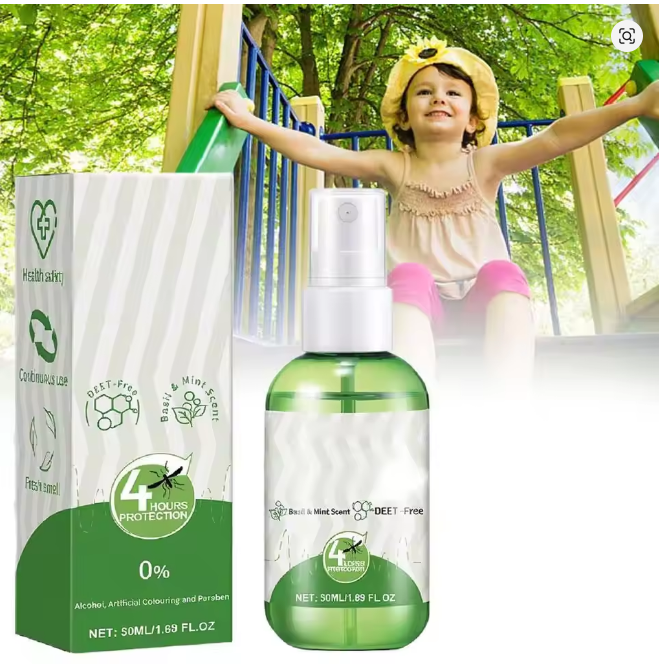50ml Natural Mosquito Repellent Body Spray – DEET-Free, Travel-Size Insect Protection
