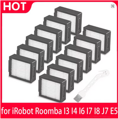 iRobot Roomba Replacement Parts Kit for I7/I7+, I3/I3+, I4/I4+, I6/I6+, I8/I8+, J7/J7+, E5/E6/E7 – Filter, Main Brush, Mop Cloth, Dust Bag, and Bracket