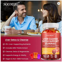 SOOMIIG Liver Cleanse & Detox Gummies – With Milk Thistle Extract for Liver Support, Detoxification & Purification